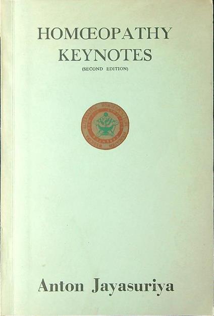 Homoeopathy keynotes - Anton Jayasuriya - copertina