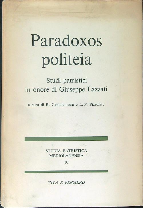 Paradoxos politeia - R. Cantalamessa - copertina