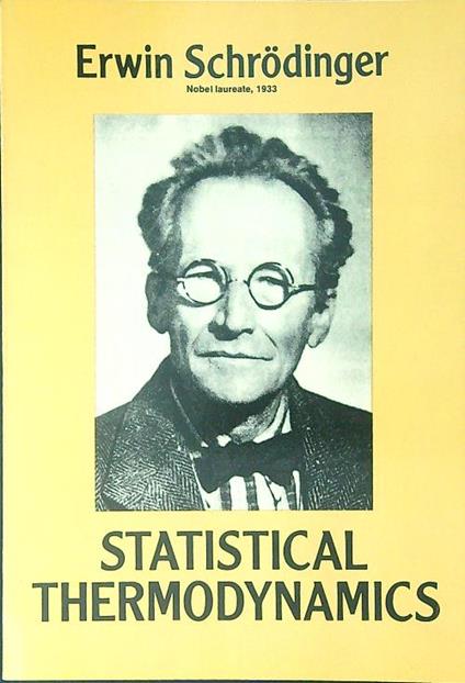 Statistical thermodynamics - Erwin Schrodinger - copertina