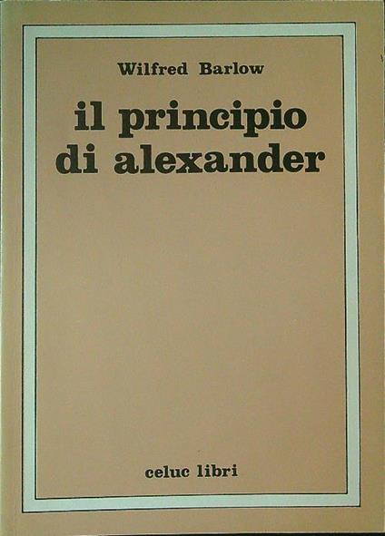 Il  principio di Alexander - Wilfred Barlow - copertina