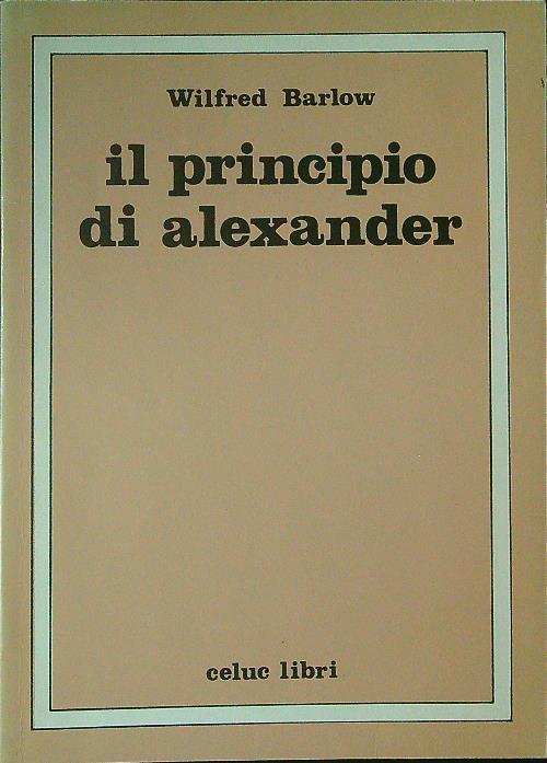 Il  principio di Alexander - Wilfred Barlow - copertina