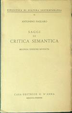 Saggi di critica semantica