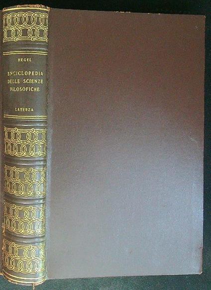 Enciclopedia delle scienze filosofiche - Hegel - copertina