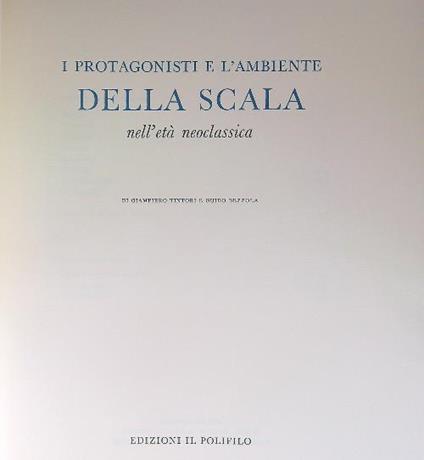 I  protagonisti e l'ambiente della Scala - G. Tintori - copertina