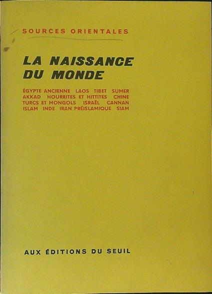 Le  naissance du monde - copertina