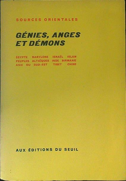 Genies, anges et demons - copertina