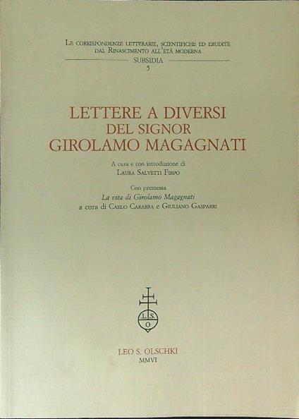 Lettere a diversi del signor Girolamo Magagnati - copertina