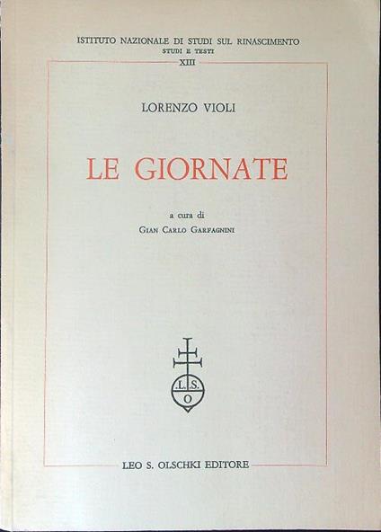 Le  giornate - Lorenzo Violi - copertina