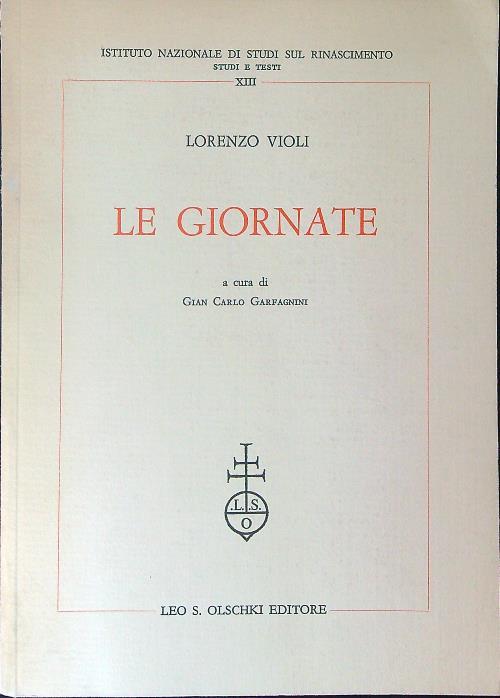 Le  giornate - Lorenzo Violi - copertina
