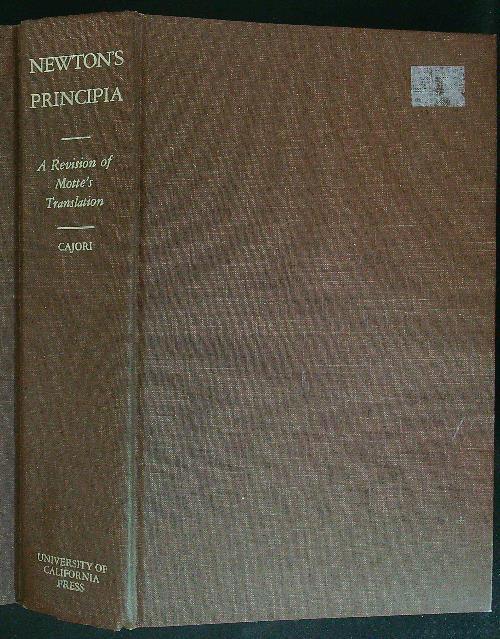 Newton's principia - Florian Cajori - copertina