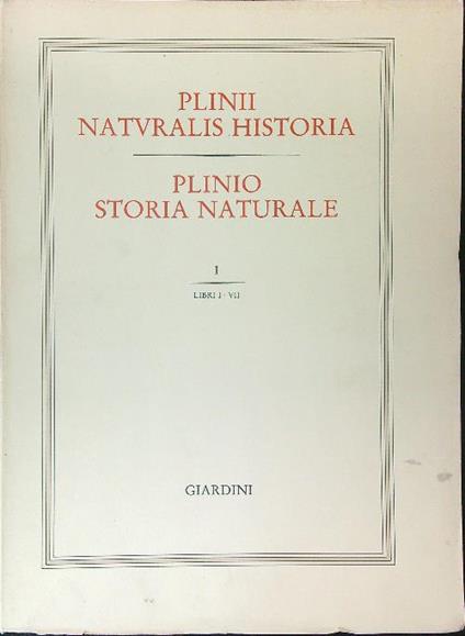 Plinii naturalis historia Plinio Storia naturale 5 vv - copertina