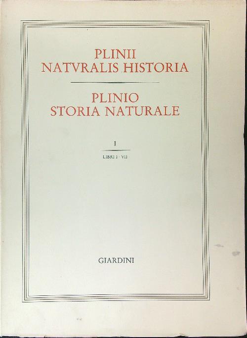 Plinii naturalis historia Plinio Storia naturale 5 vv - copertina