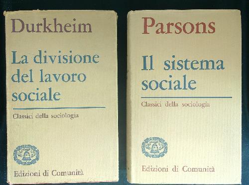 Classici della sociologia 2 vv - Durkheim - copertina