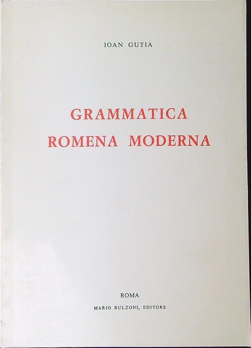 Grammatica romena moderna - Ioan Gutia - copertina