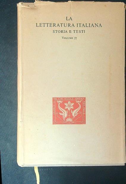 La  letteratura Italiana Storia e testi vol 57 - Ippolito Nievo - copertina
