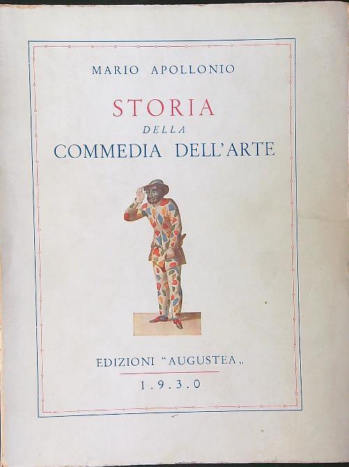 Storia della commedia dell'arte - Mario Apollonio - copertina