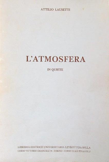 L' atmosfera in quiete - Attilio Lausetti - copertina