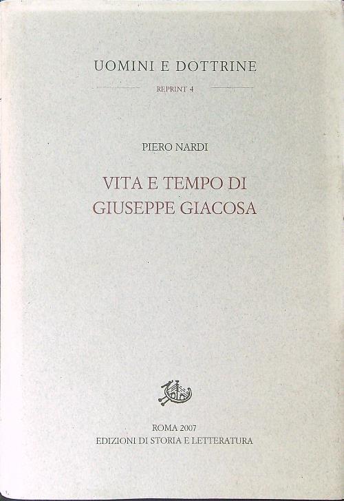 Vita e tempo di Giuseppe Giocosa - Piero Nrdi - copertina
