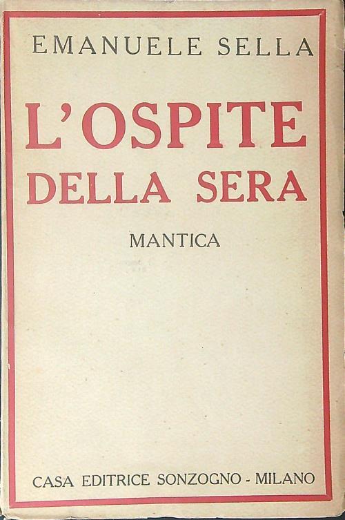 L' ospite della sera - Emanuele Sella - copertina