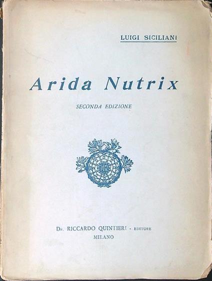 Arida Nutrix - Luigi Siciliani - copertina