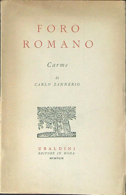 Foro romano - Carlo Zannerio - copertina