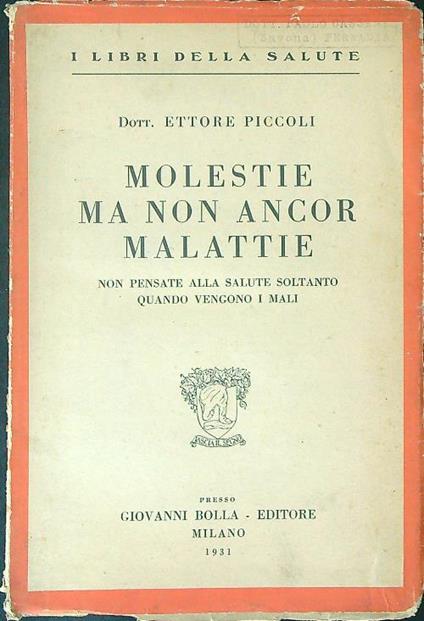 Molestie ma non ancora malattie - Ettore Piccoli - copertina