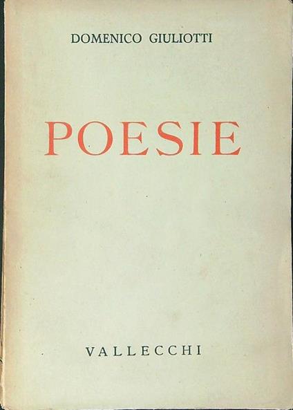 Poesie - Domenico Giuliotti - copertina