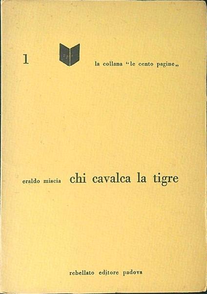 Chi cavalca la tigre - Eraldo Miscia - copertina