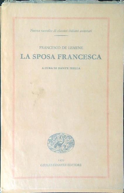 La  sposa Francesca - Francesco De Lemene - copertina