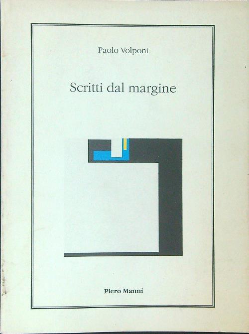 Scritti dal margine - Paolo Volponi - copertina