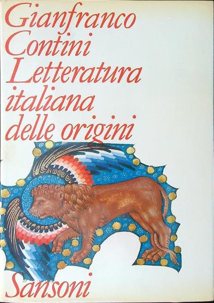 Letteratura Italiana delle origini - Gianfranco Contini - copertina