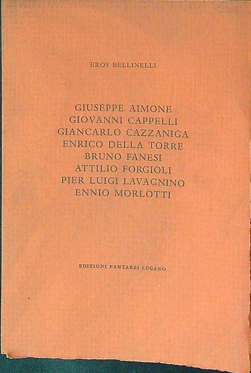 Monografia n 33 di Eros Bellinelli - Eros Bellinelli - copertina