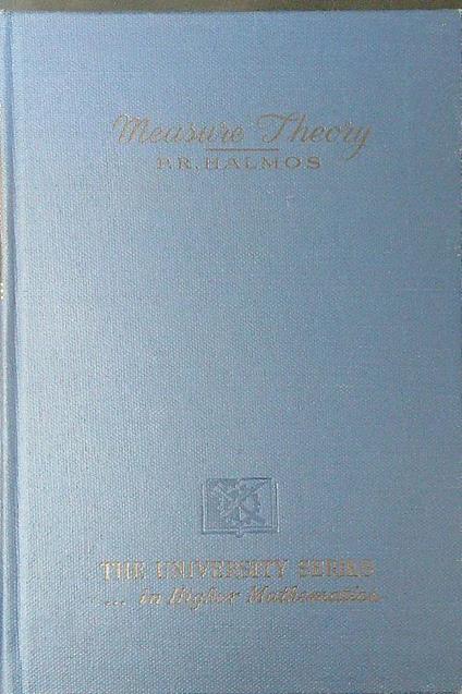 Measure Theory - Paul R. Halmos - copertina
