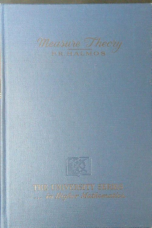 Measure Theory - Paul R. Halmos - copertina