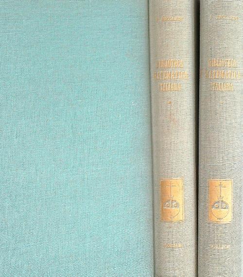 Biblioteca matematica italiana dalla origine della stampa ai primi anni. 2VV - Pietro Riccardi - copertina
