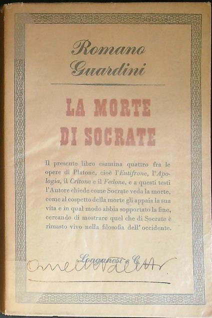 La  morte di Socrate - Romano Guardini - copertina