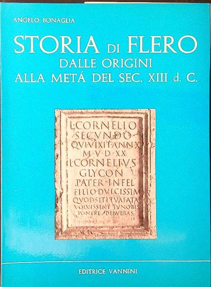 Storia di Flero  - Angelo Bonaglia - copertina