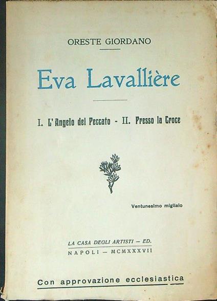 Eva Lavalliere - Oreste Giordano - copertina