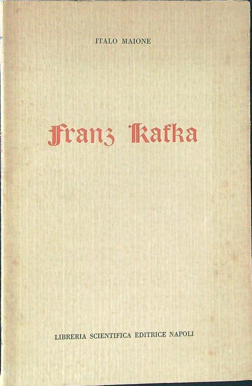 Franz Kafka - Italo Maione - copertina
