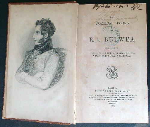 The  poetical works - COPERTINA ROVINATA, COSTA ESTERNA MANCANTE - E. L. Bulwer - copertina