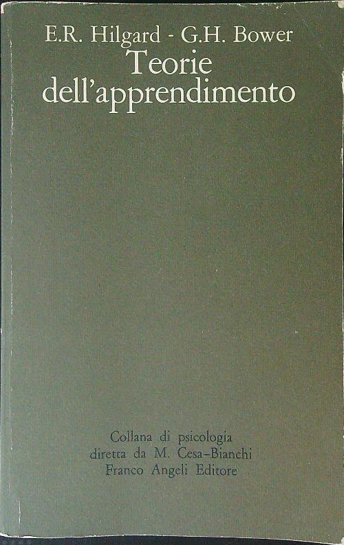 Teorie dell'apprendimento - E. R. Hilgard - copertina