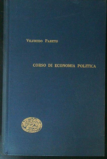 Corso di economia politica II  - Vilfredo Pareto - copertina