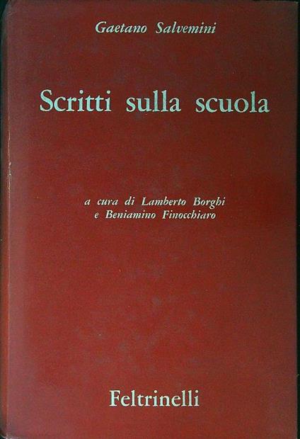 Scritti sulla scuola - Gaetano Salvemini - copertina
