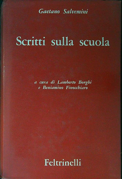 Scritti sulla scuola - Gaetano Salvemini - copertina