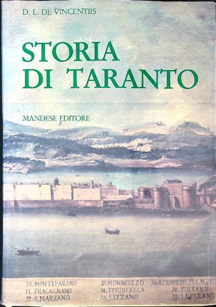 Storia di Taranto  - Domenico Ludovico de Vincentiis - copertina