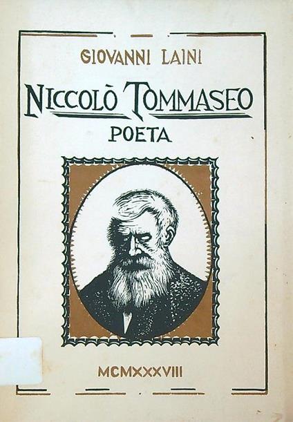 Niccolò Tommaseo poeta - Giovanni Laini - copertina
