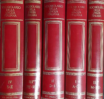 Vocabolario della lingua italiana 5vv - copertina