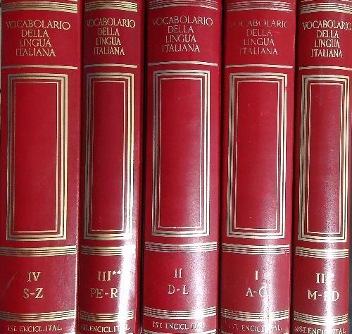 Vocabolario della lingua italiana 5vv - copertina
