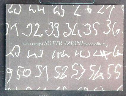 Sottrazioni  - Mario Canepa - copertina