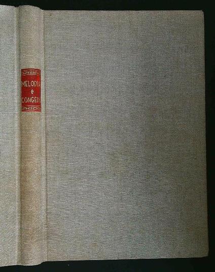 Melodia e congedo  - Angelo Canossi - copertina